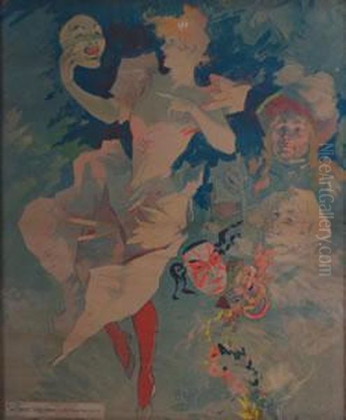 The Masked Ball Oil Painting by Jules Cheret