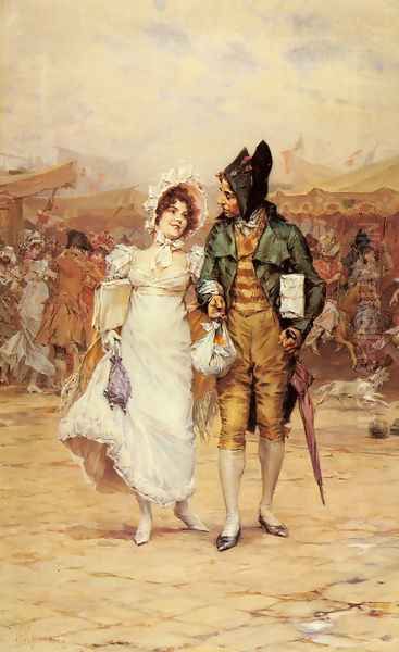 A Day at the Carnival Oil Painting by Frederick Hendrik Kaemmerer