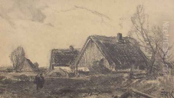 Farm I Oil Painting by Roman Kochanowski