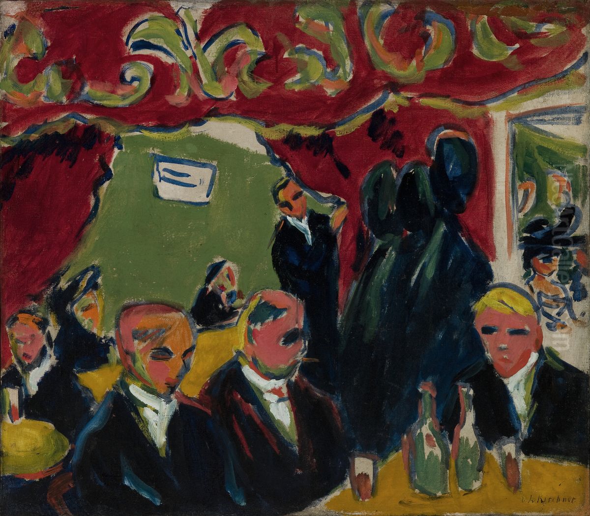 Tavern Oil Painting by Ernst Ludwig Kirchner