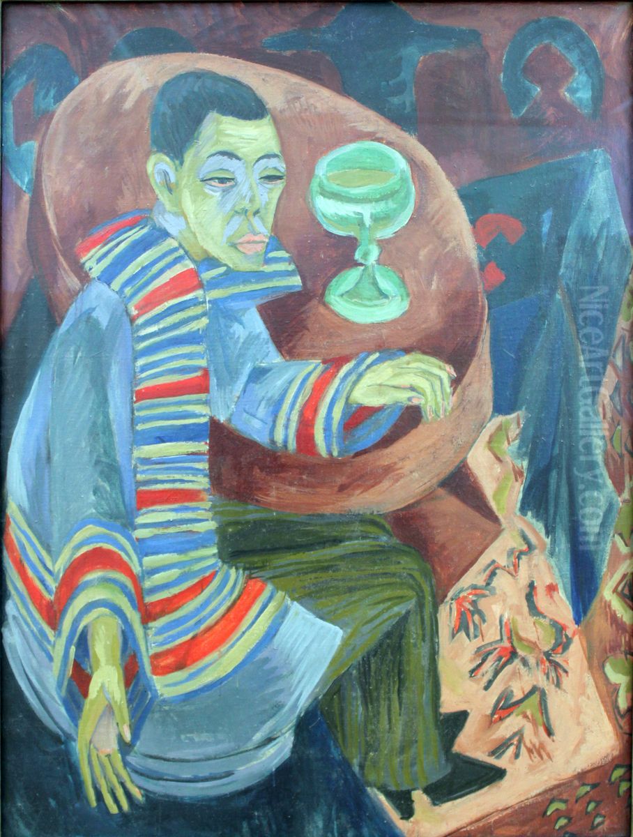 The Drinker Oil Painting by Ernst Ludwig Kirchner