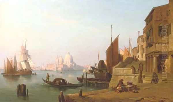 Venice with the Santa Maria della Salute in the distance Oil Painting by Ernst Ludwig Kirchner