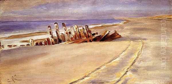 Shipwreck at Skagen North Beach Oil Painting by Peder Severin Kroyer