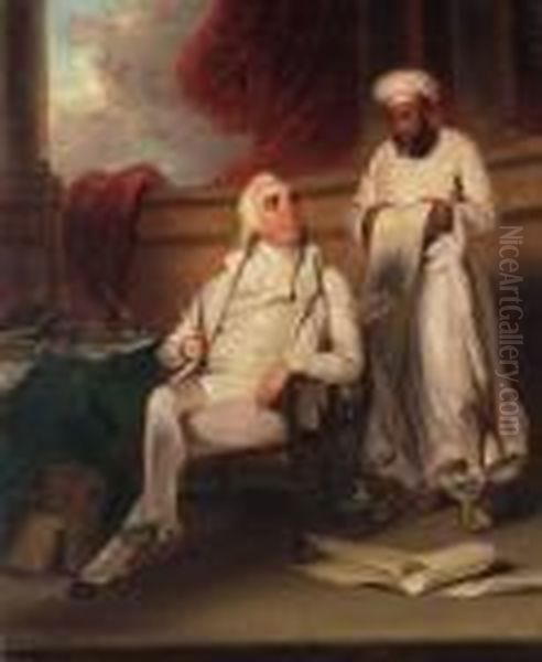 Portrait Of Shearman Bird Oil Painting by George Chinnery