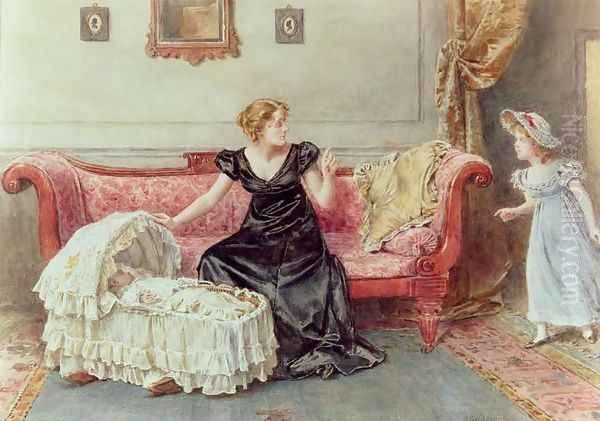 Hush Oil Painting by George Goodwin Kilburne
