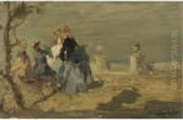 Pomeriggio Di Sole Nel Parco Oil Painting by Emma Ciardi