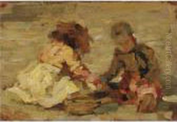 Bambini Oil Painting by Beppe Ciardi