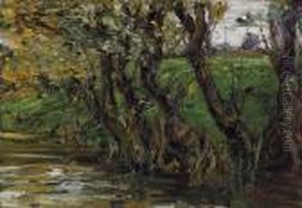 Quinto Sul Sile Oil Painting by Guglielmo Ciardi