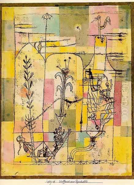 Tale à la Hoffmann Oil Painting by Paul Klee