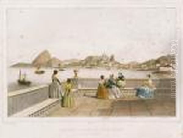 Panorama Da Cidade Do Rio De Janeiro Tomado Do Passeio Publico Oil Painting by Eugene Ciceri