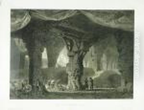 Katakumby - Z Cyklu Decorations De Theatre - Plansza Nr 8 Oil Painting by Eugene Ciceri