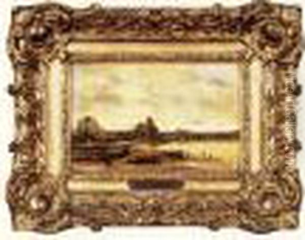 Gardeuses De Vaches A La Riviere Oil Painting by Eugene Ciceri