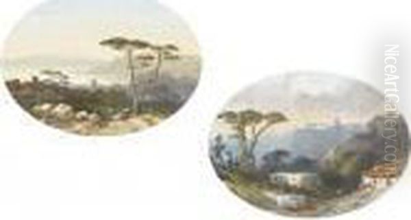 Paysages D'italie Oil Painting by Eugene Ciceri