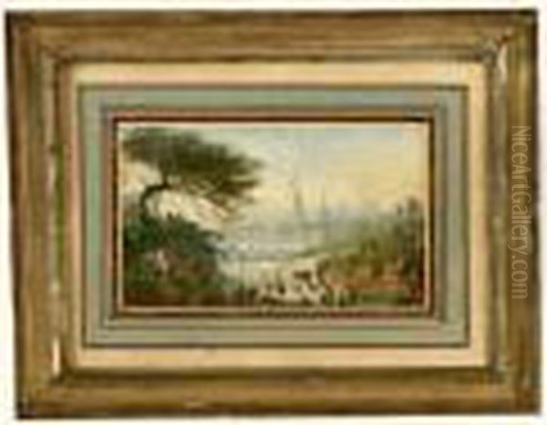 Fete Villageoise Dans Un Vallon Oil Painting by Eugene Ciceri