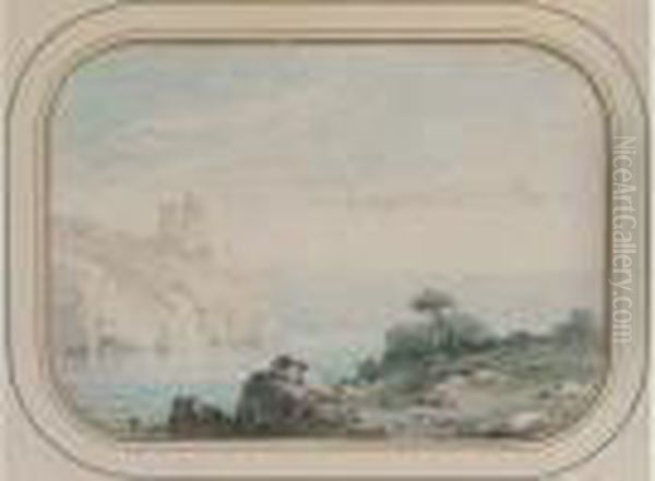 Lac En Montagne Oil Painting by Eugene Ciceri