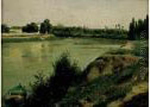 Bords De Riviere Oil Painting by Eugene Ciceri