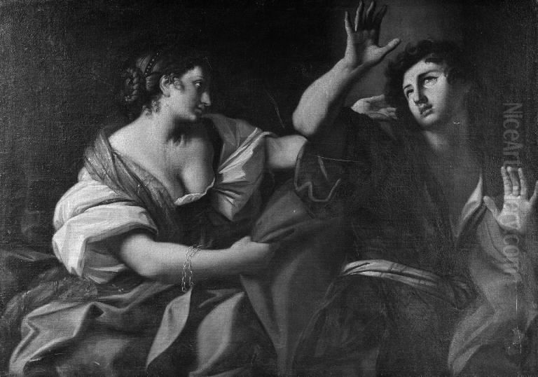 Joseph And Potiphar's Wife Oil Painting by Carlo Cignani