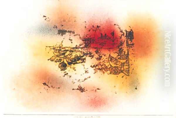 Der Dampfer im Hafen Oil Painting by Paul Klee