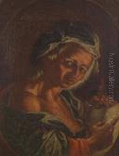 Allegoria Della Vecchiaia Oil Painting by Giacomo Francesco Cipper