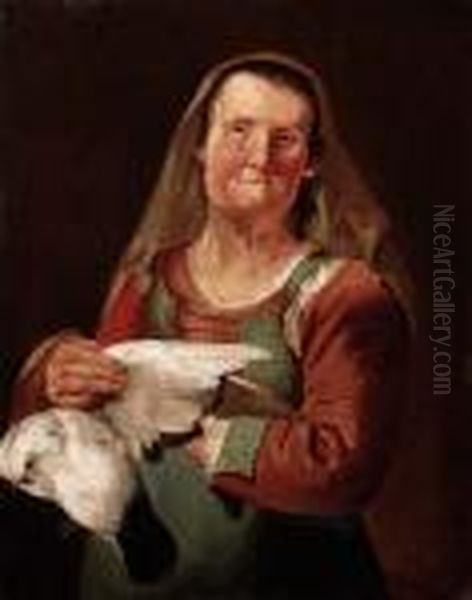 Ritratto Di Anziana Donna Oil Painting by Giacomo Francesco Cipper