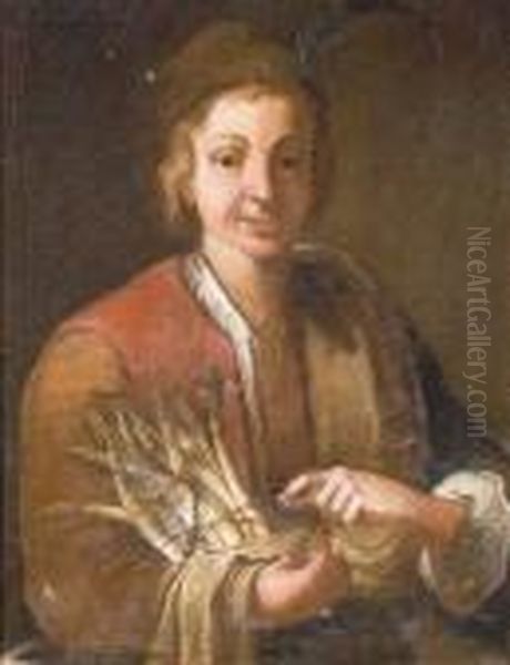 Venditore Di Asparagi Oil Painting by Giacomo Francesco Cipper