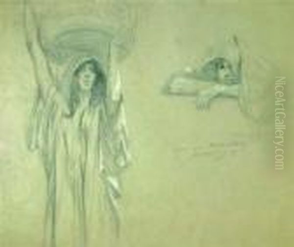 Etude De Femme Orientale Oil Painting by Georges Jules Victor Clairin