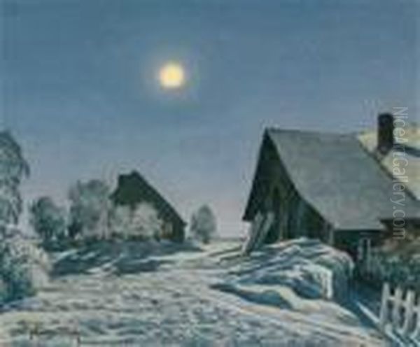 Winter Im Sauerland Oil Painting by Maximilian Clarenbach