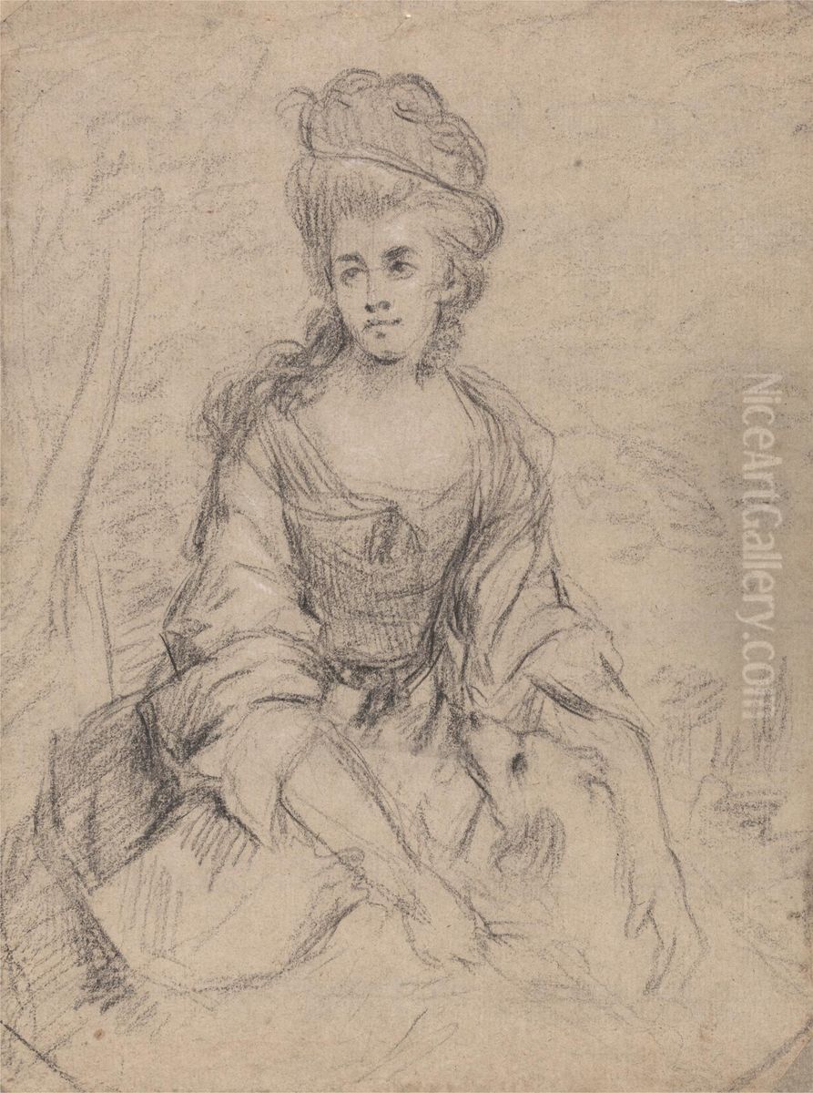 Portrait of a Lady Oil Painting by Angelica Kauffmann