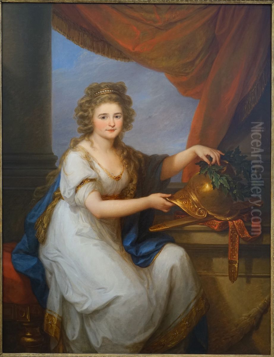 Portrait of Countess Catherine Skawronska Oil Painting by Angelica Kauffmann
