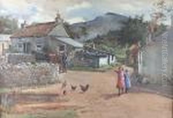 Among Our Ancient Mountains Oil Painting by Joseph Hughes Clayton