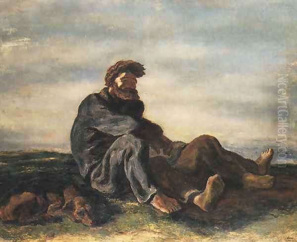 Wanderers Oil Painting by Felicjan Szczesny Kowarski