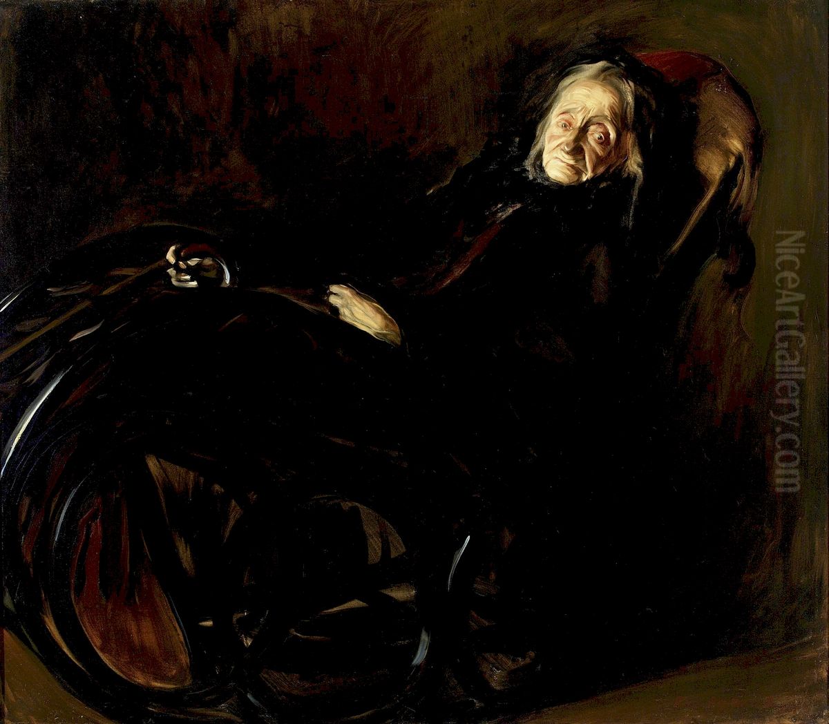 Portrait of Pelagia Witoslawska Oil Painting by Konrad Krzyzanowski
