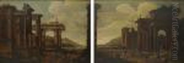 Paesaggi Con Architetture Oil Painting by Viviano Codazzi