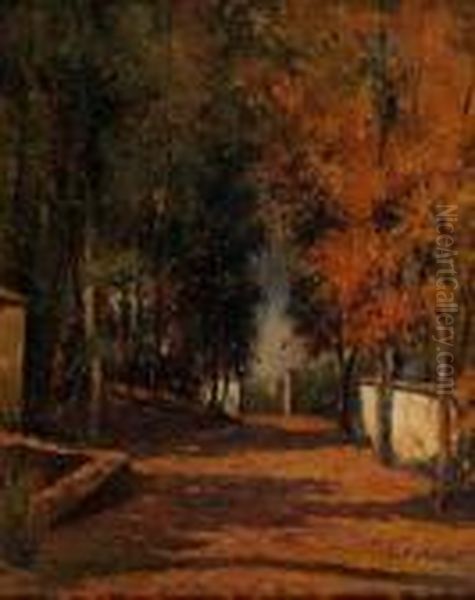 Viale D'autunno Oil Painting by Giovanni Colmo