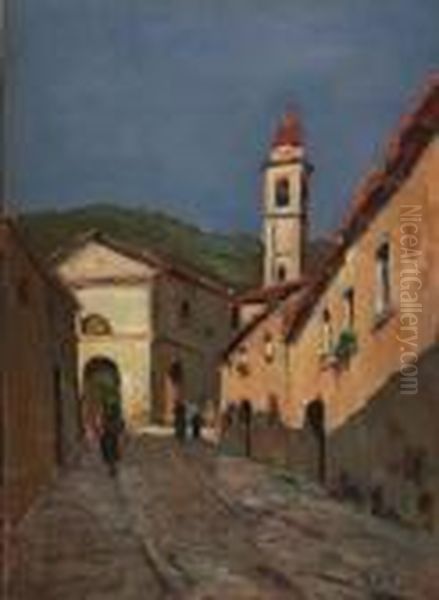 Strada Di Garessio Oil Painting by Giovanni Colmo