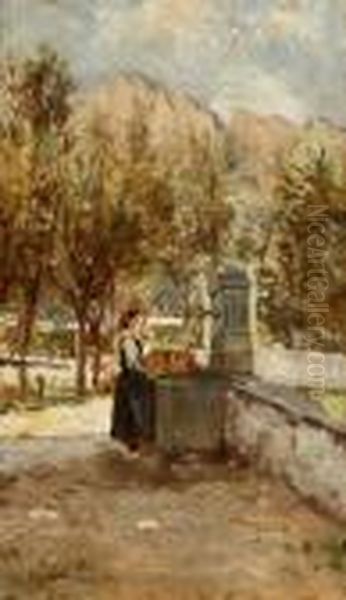 Alla Fontana Oil Painting by Giovanni Colmo