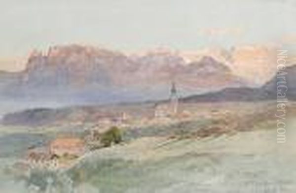 St Pauls, Eppan Oil Painting by Edward Theodore Compton