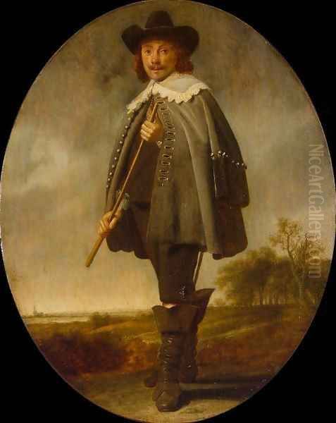 Portrait of a Young Man Oil Painting by Simon Kick