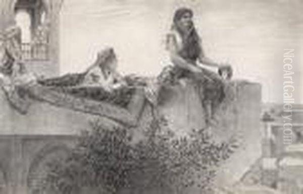 Abend Inmarokko Oil Painting by Benjamin Jean Joseph Constant