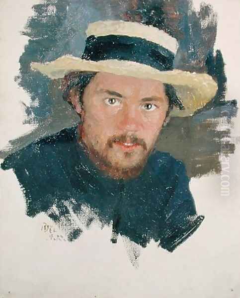 Self Portrait Oil Painting by Jakoff Jakovlevitch Kalinitchenko