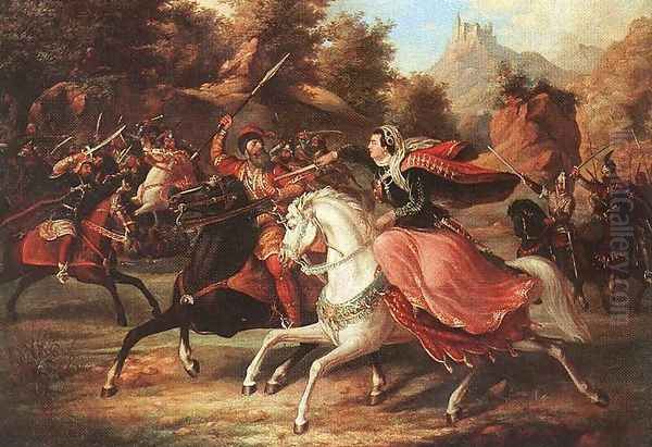 Katica Dobo 1858 Oil Painting by Balint Kiss