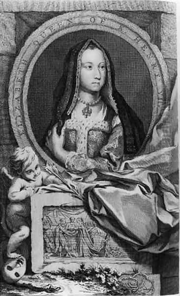 Portrait of Elizabeth of York 1465-1503 Oil Painting by Knapton, John and Paul