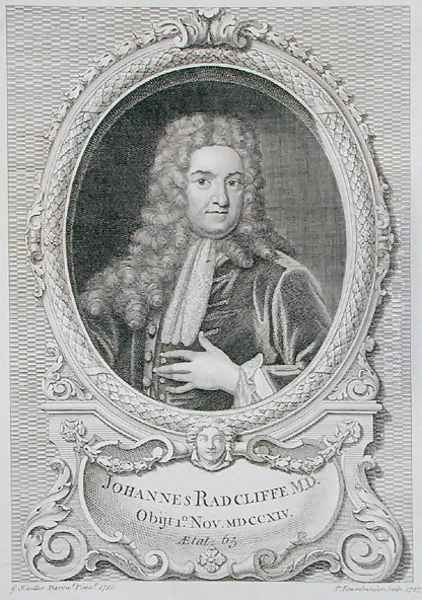 Portrait of John Radcliffe 1650-1714 Oil Painting by Sir Godfrey Kneller