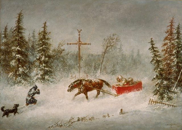 The Blizzard Oil Painting by Cornelius David Krieghoff
