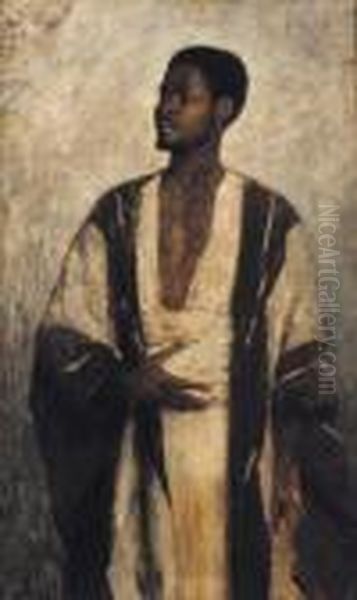 Portrait D'africain Oil Painting by Lovis (Franz Heinrich Louis) Corinth