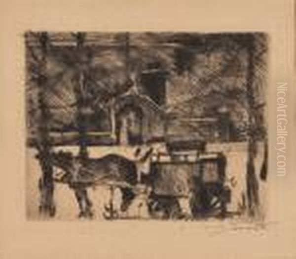 Gebraunt, Min. 
Im Randbereich Oil Painting by Lovis (Franz Heinrich Louis) Corinth