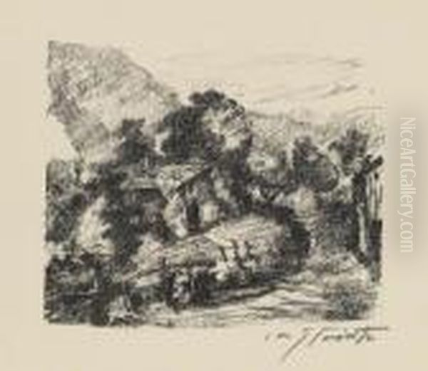 Alphutte Oil Painting by Lovis (Franz Heinrich Louis) Corinth