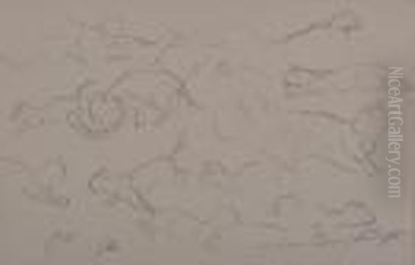 Feline Study Oil Painting by Lovis (Franz Heinrich Louis) Corinth