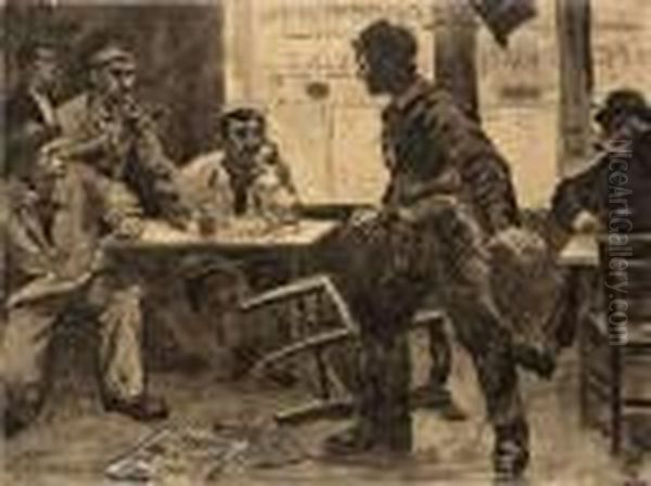 Falschspieler Oil Painting by Lovis (Franz Heinrich Louis) Corinth