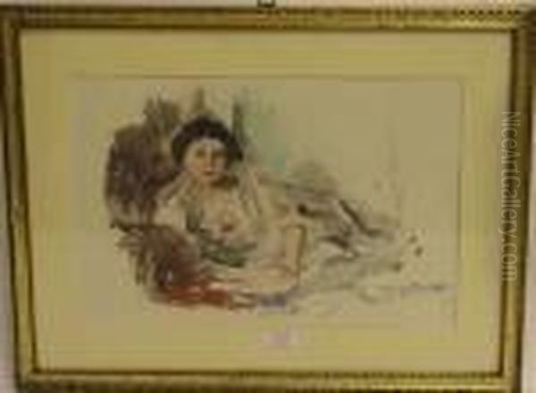 Liegende Frau Oil Painting by Lovis (Franz Heinrich Louis) Corinth